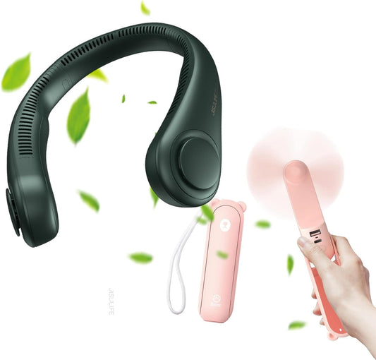 Handheld Mini Fan, 3 in 1 Hand Fan [12-19 Working Hours] Neck Fan 4000 Mah