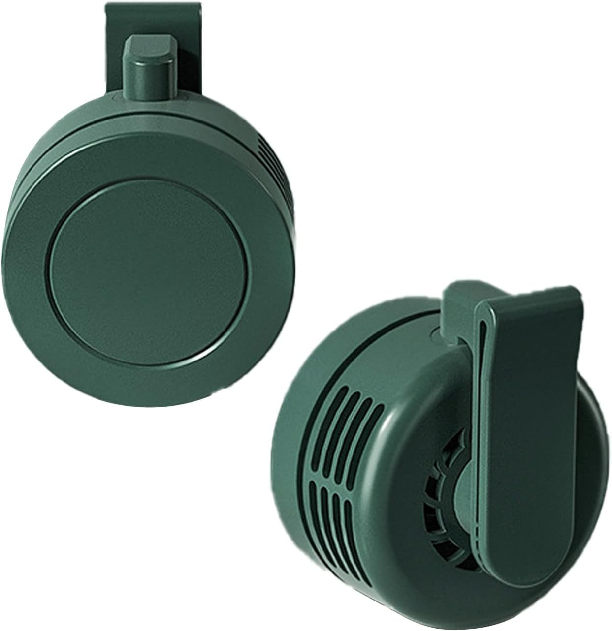 Portable Silent Mini Bladeless Fan Clip On, 3 Speeds Clip on Fan for Shirt for Outdoor Travel Gift (Green)